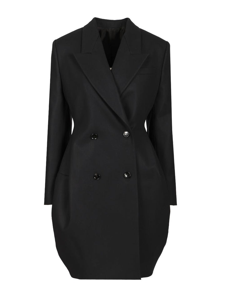 AlaÏA Double-Breasted Rounded Coat Coats - Blue | f365f523e537689af4c799eb70b881aaecb670b5