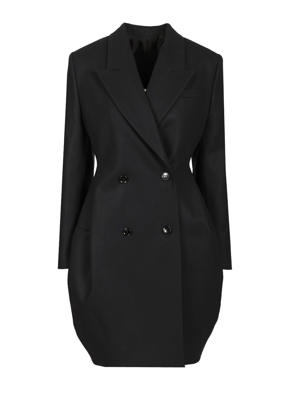 AlaÏA Double-Breasted Rounded Coat Coats - Blue | f365f523e537689af4c799eb70b881aaecb670b5