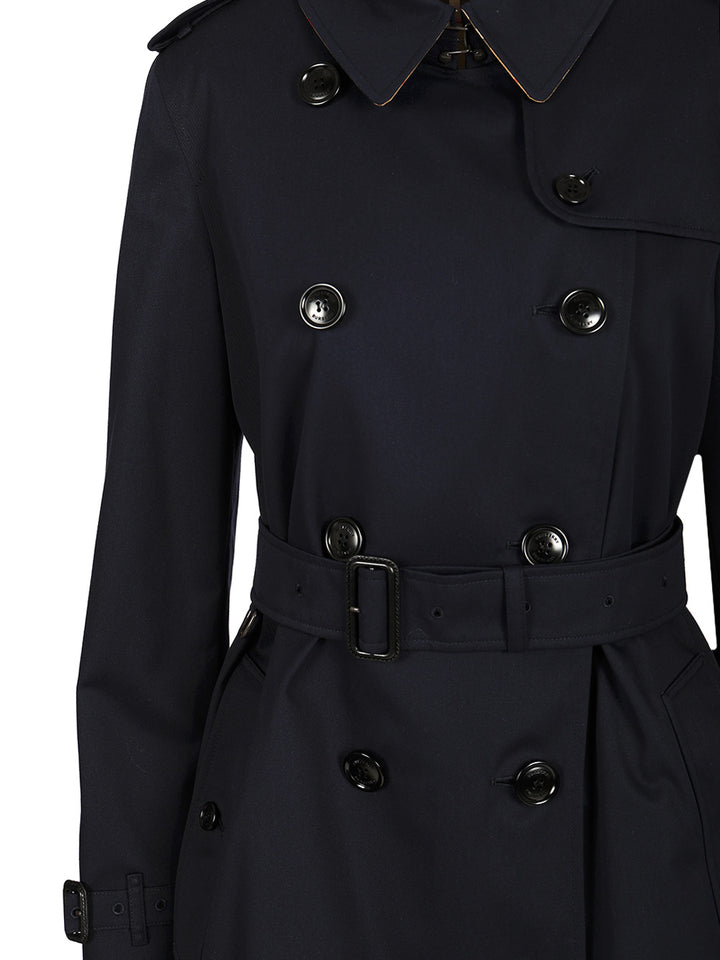 Burberry Heritage Kensington Trench Coat Coats - Blue | 5671819db22748582aaf5055e781b428737dd1d4