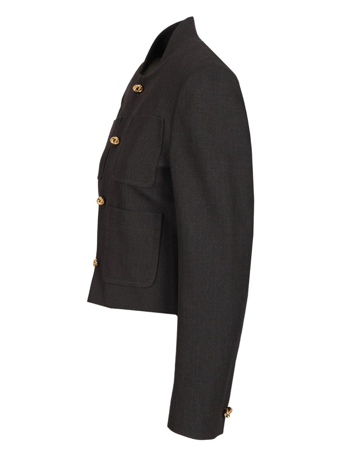 Bottega Veneta Lightweight Cotton Jacket Jackets - Grey | 7ca0a0fb459909e294d2c341aba1b1c05c874506