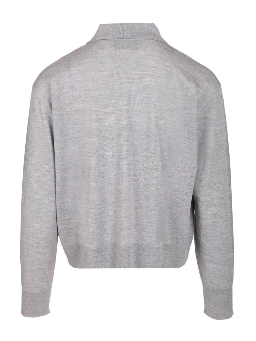 Ami Ami De Coeur Polo Shirt Knitwear - Grey | 1352e0b01f7ef5c6dfc173c44a1c4c95b3c1dcc5