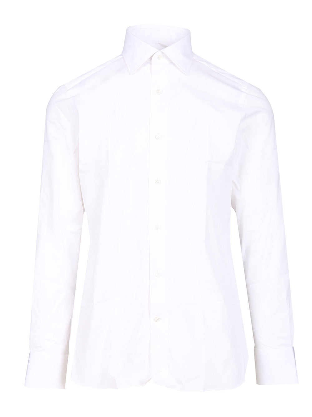 Ermenegildo Zegna Tailored Shirt In Stretch Cotton Shirts - White | 14977cdcc833dbb52ac037ef16aa70e79cf616b0