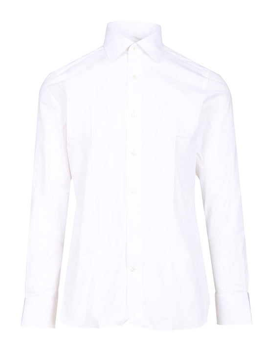 Tailored Shirt In Stretch Cotton Shirts White