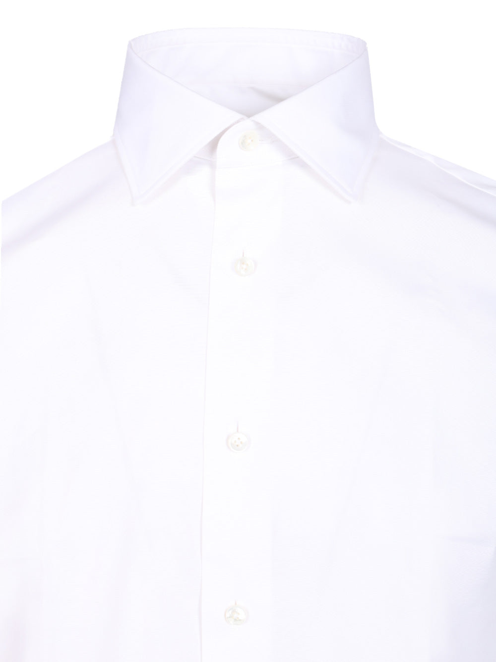 Ermenegildo Zegna Tailored Shirt In Stretch Cotton Shirts - White | 7ffb5cf4f88d509e37d6ab165adf6b53ec6312ac
