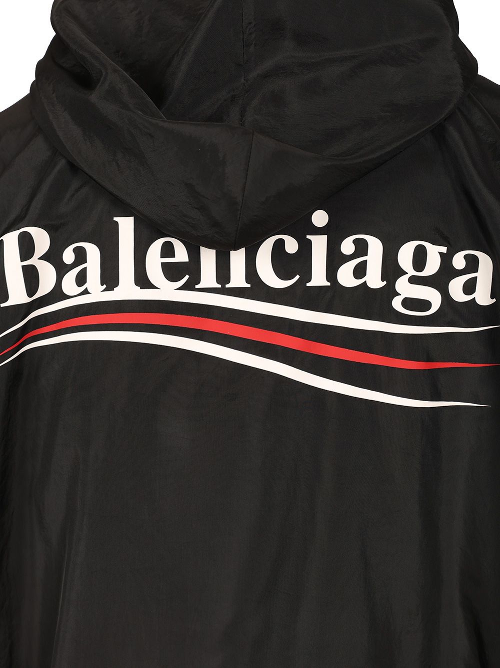 Balenciaga Waterproof Jacket With Hood Jackets - Black | 4616349fa05f038c5e6e86574ea15dffac775486