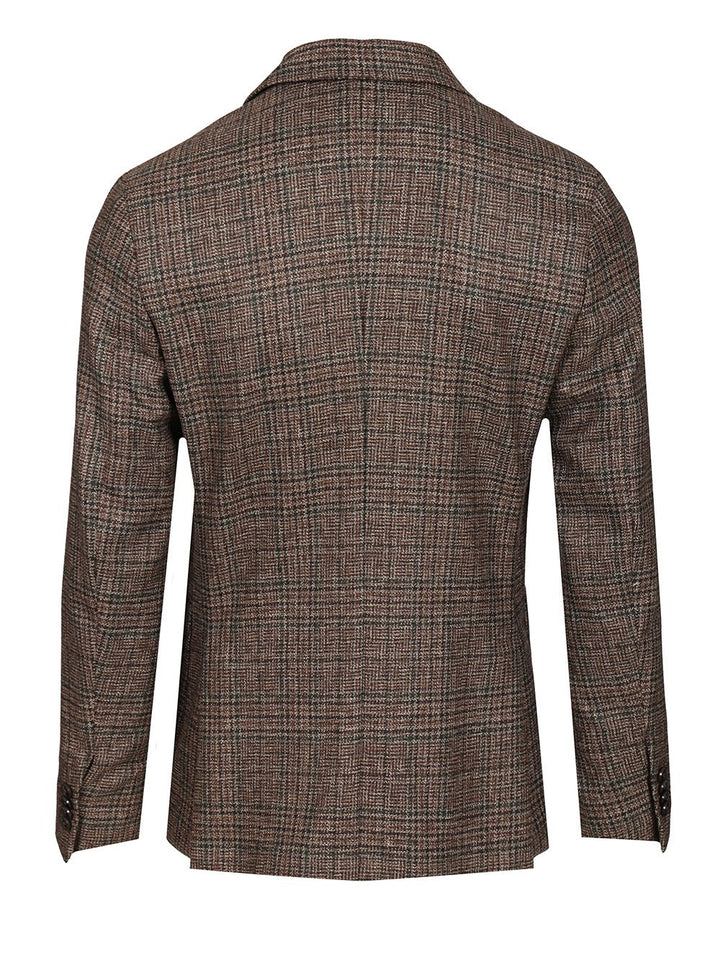 Ermenegildo Zegna Prince Of Wales Wool Jacket Jackets - Brown | 8018fa9874f1904ca9c12c405f31298436c2a5c3