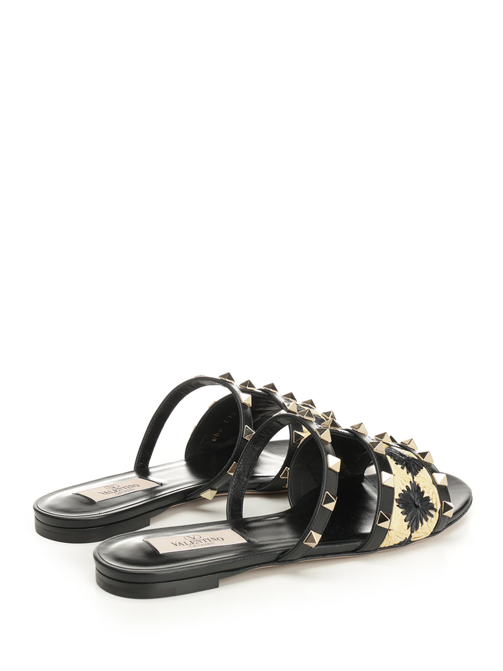 Valentino Garavani Raffia And Leather Sandal Sandals - Black | b77d672e1421d80c8933afd9ee8d00078ea27b4c