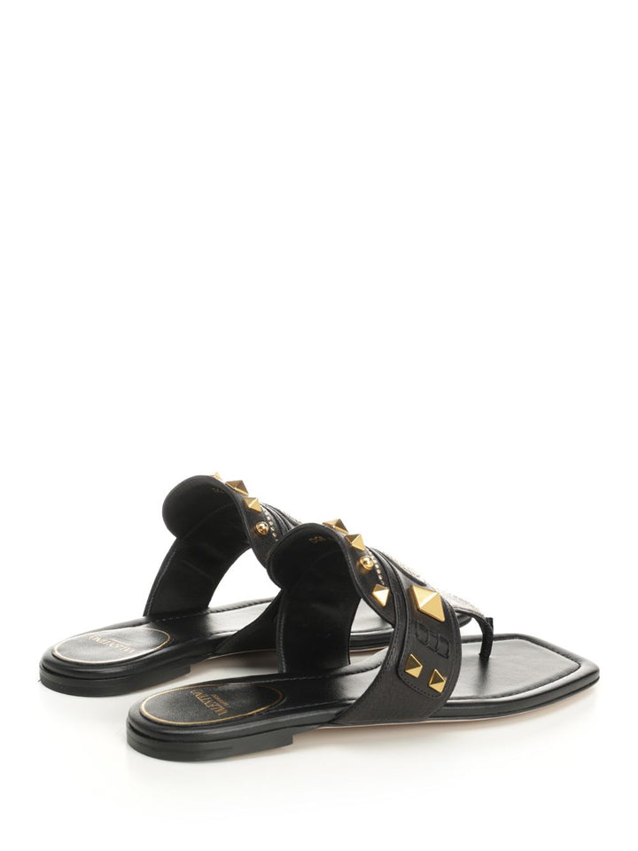 Valentino Garavani Plaster Caster Sandals - Black | f8a6558ca11d4e58ce25194f0d0d07f54720aabd