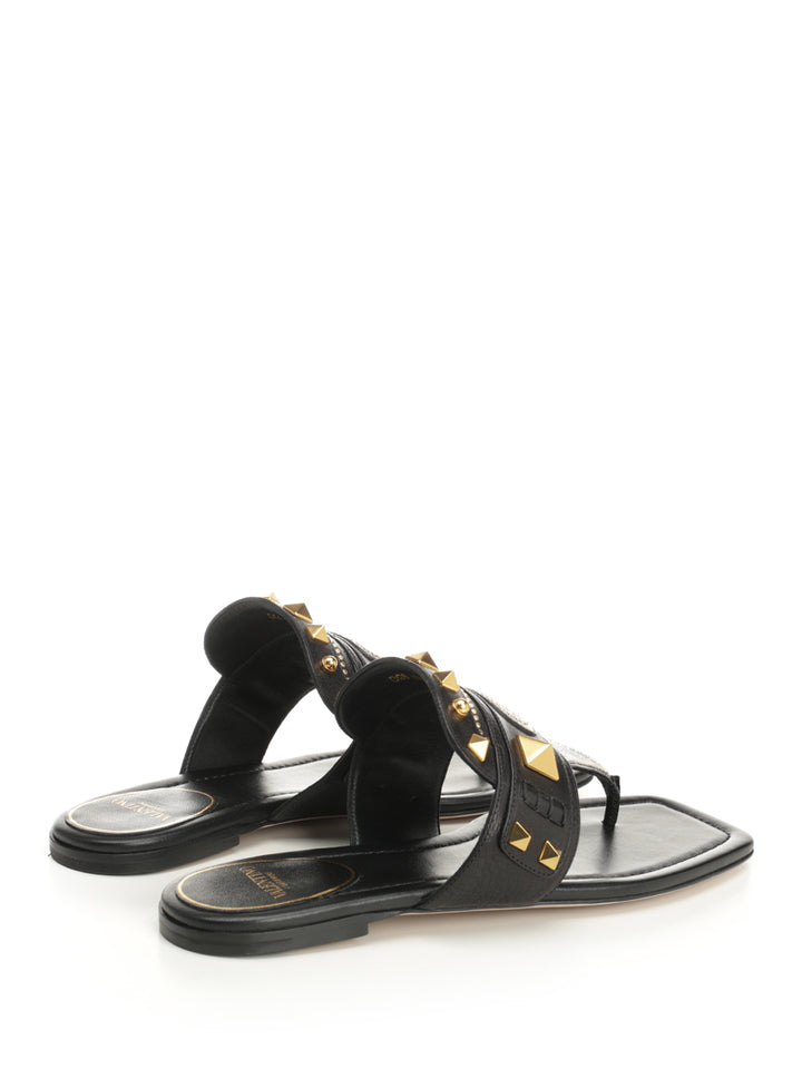 Valentino Garavani Plaster Caster Sandals - Black | f316ef8b79e2381211bcaae3712e8901fa2df271