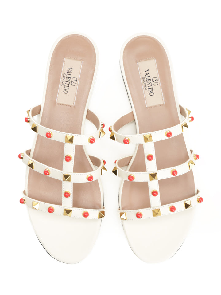 Valentino Garavani Rockstud Sandals - White | 76cd76f56607c4146f0d8bbe501e8592c0c85891