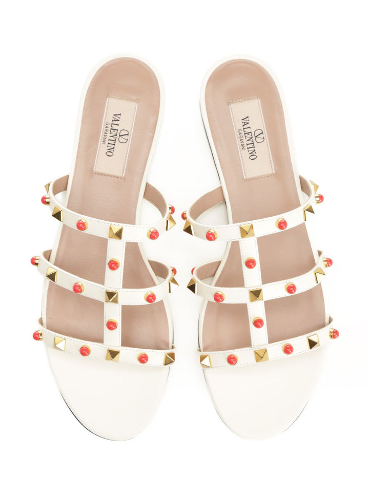 Valentino Garavani Rockstud Sandals - White | 7d46e0b1a7e813b1ce463e6cacaacaf85a500186