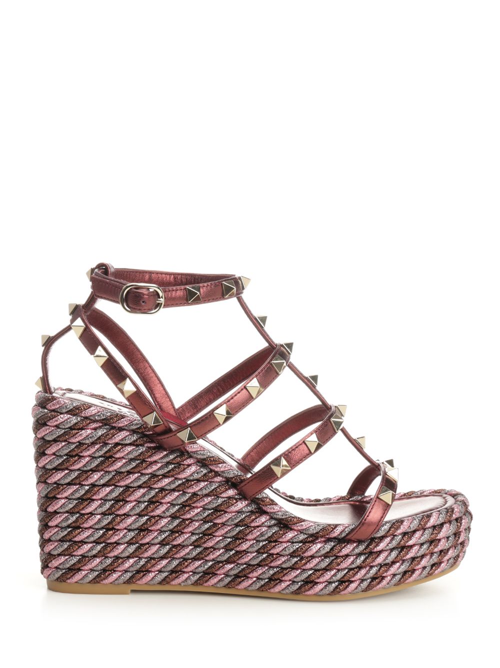 Valentino Garavani Metallic Calfskin Wedge Sandals - Violet | ad796d09ee885dd80ff324e5e385ad38ae01fba9