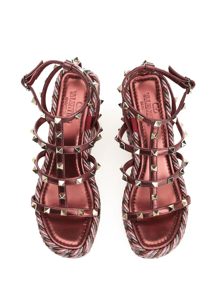 Valentino Garavani Metallic Calfskin Wedge Sandals - Violet | d3cb87ca0bd5282d037da12079cd6dec992680a3