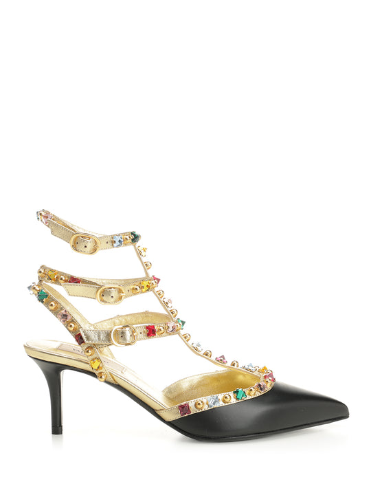 Rockstud Sandals Black