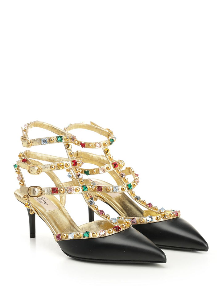 Valentino Garavani Rockstud Sandals - Black | 7ce1fea01205b73c4bcb8d4c053cc43efbdeb3cc