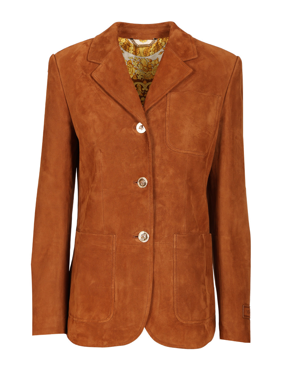 Versace Suede Jacket Jackets - Brown | f1a8750acb6f215f7125587a843d222eac5813d5