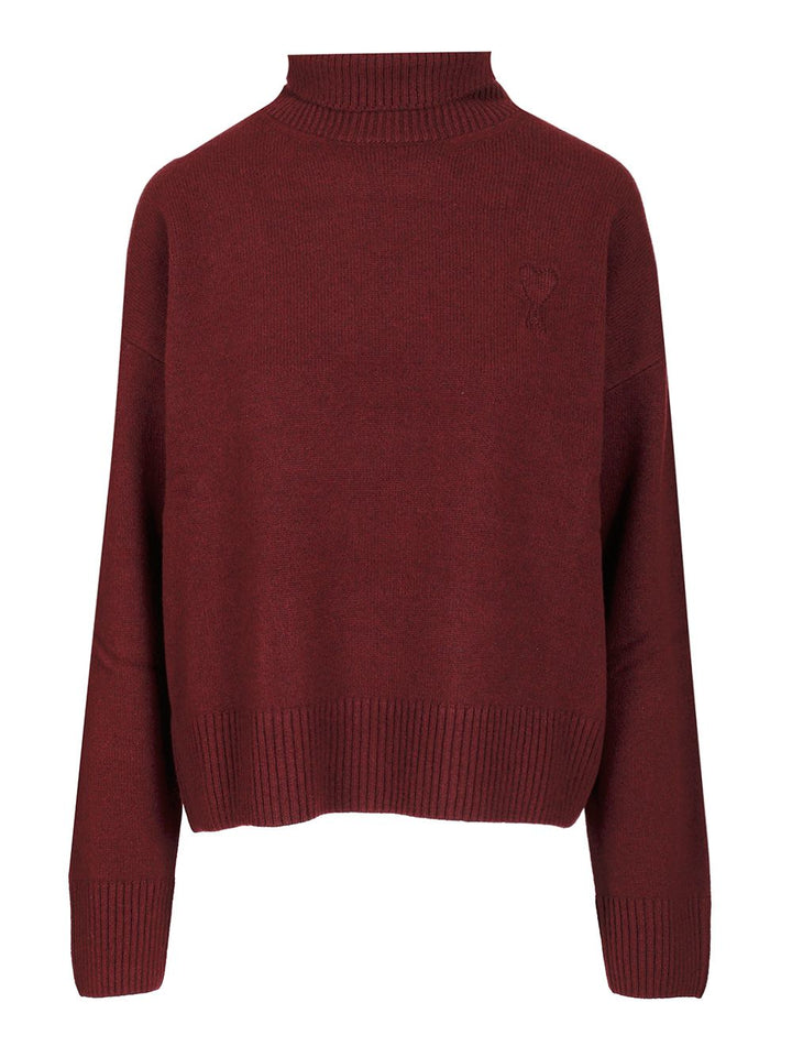 Ami Turtleneck Sweater Knitwear - Black | 4962b36c0b362f9629f0181fb48fb708e64f772a