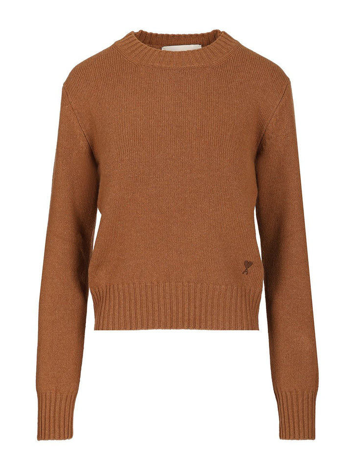 Ami Wool And Cashmere Sweater Knitwear - Brown | 13ca569ecf7d983f015ac884cd08a8b044773564