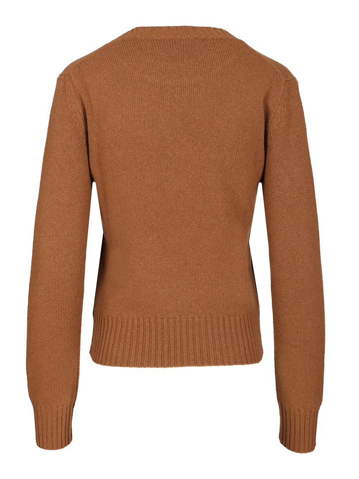 Ami Wool And Cashmere Sweater Knitwear - Brown | 84c11af54a0980f01676bec112ac17cfb5fd58d6