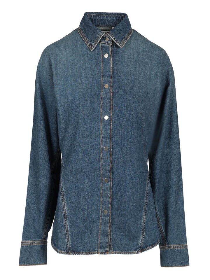 AlaÏA Rounded Shirt Casual - Blue | 5a7a12c4b2866b905cafc642b7bfd96fe5559471