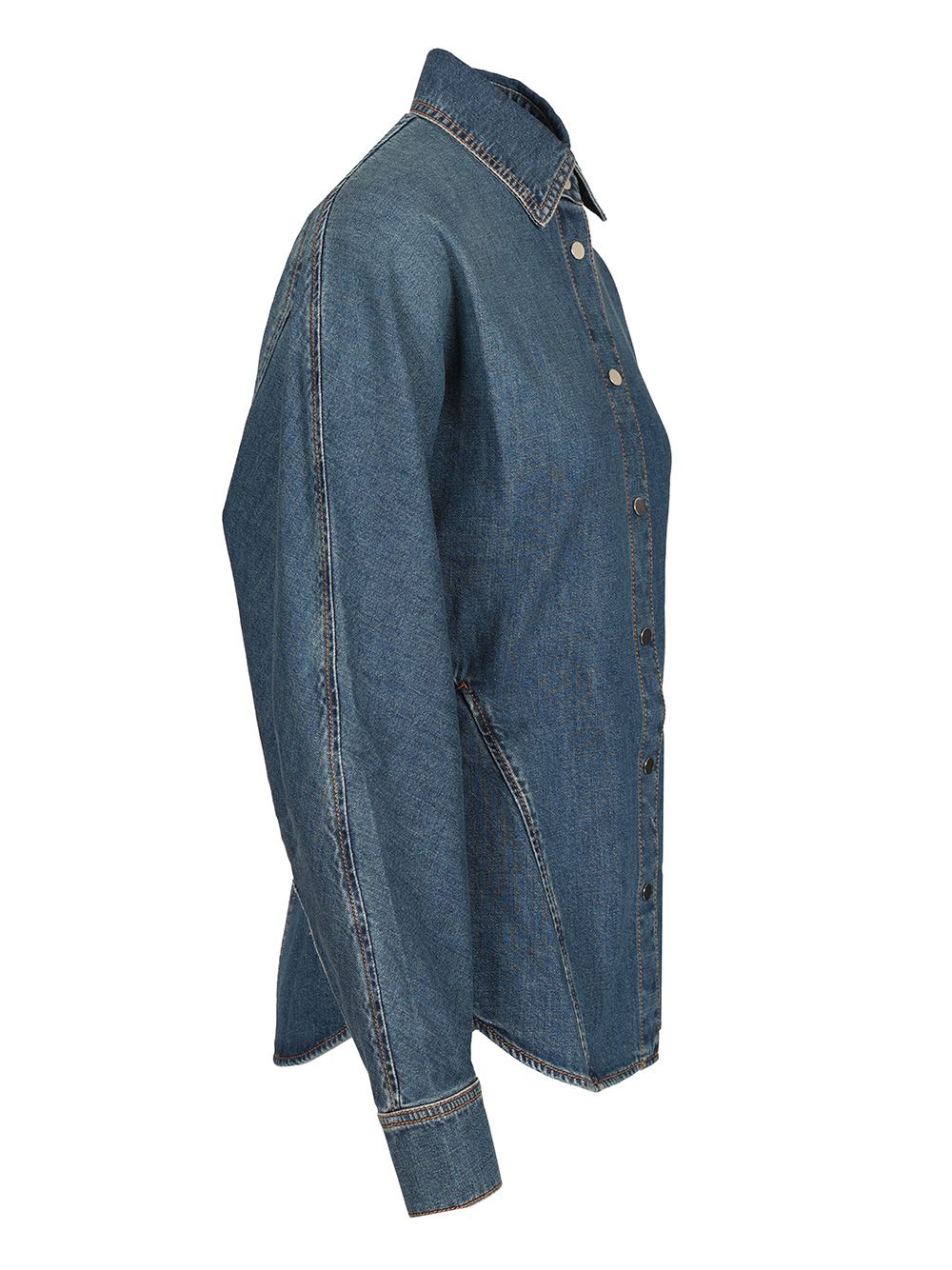 AlaÏA Rounded Shirt Casual - Blue | 5e7d70dd2b0accf72745c2c3e9f394cec76f563d