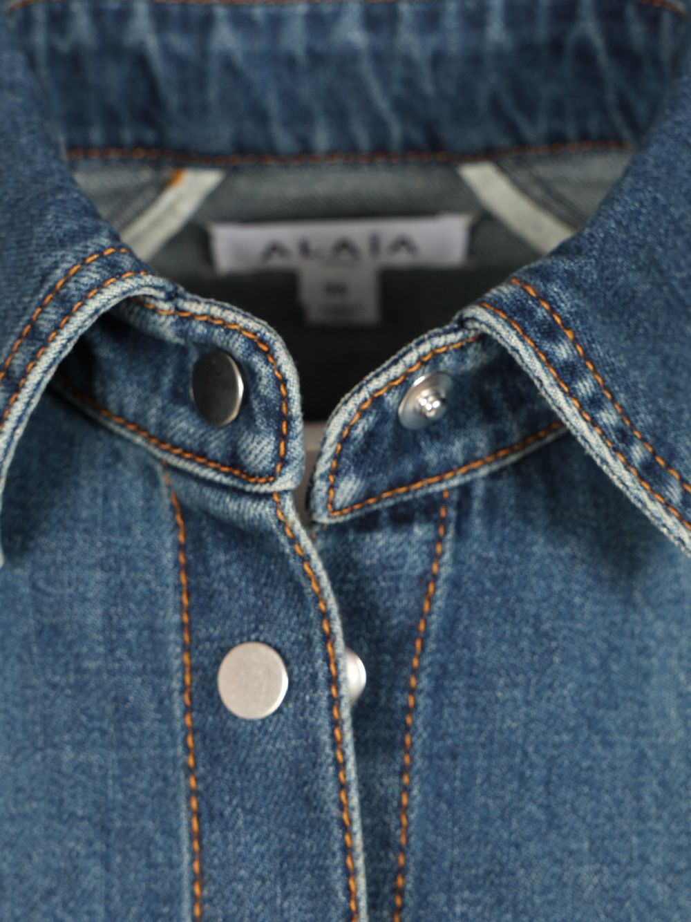 AlaÏA Rounded Shirt Casual - Blue | 54135a453265c09ff076e03af9426603f785afe5