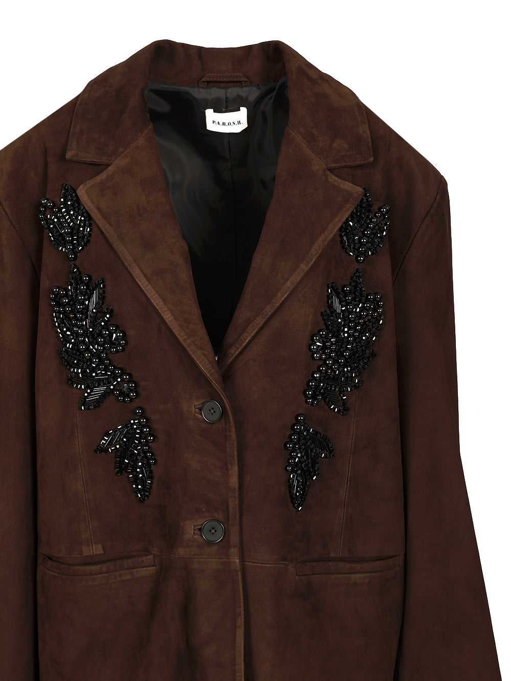 P.A.R.O.S.H. Jacket With Beaded Embroidery Jackets - Brown | e3d3aa51d87fae7cbfe96daf22bc8e5288f90cd9