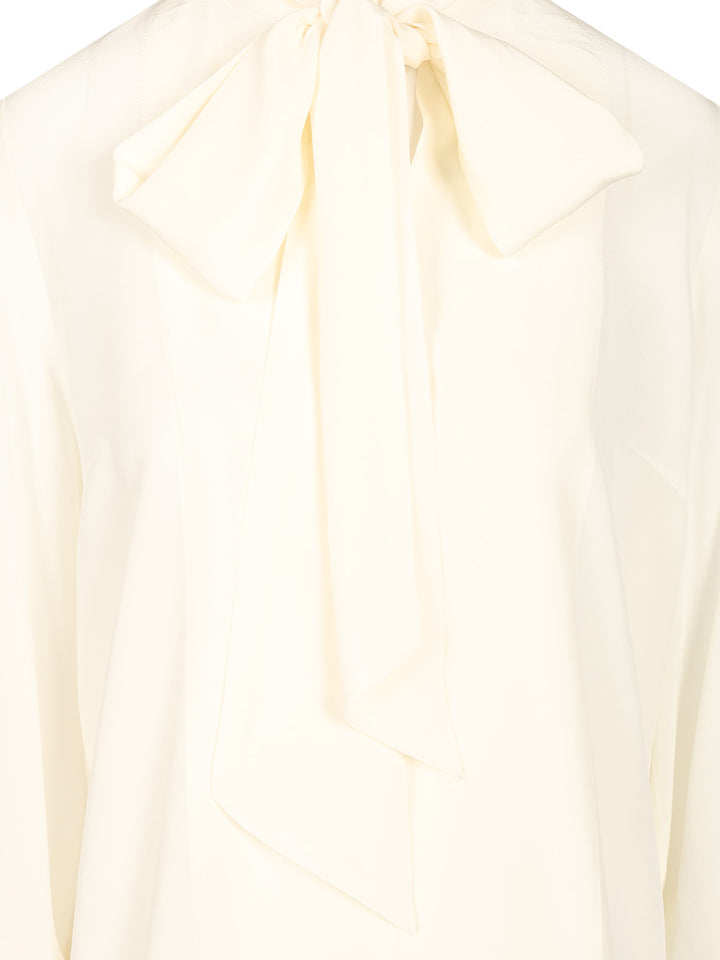 P.A.R.O.S.H. Silk Blouse Shirts - White | 30c7b94133a0fac206e1f34ff4714d32869012d1
