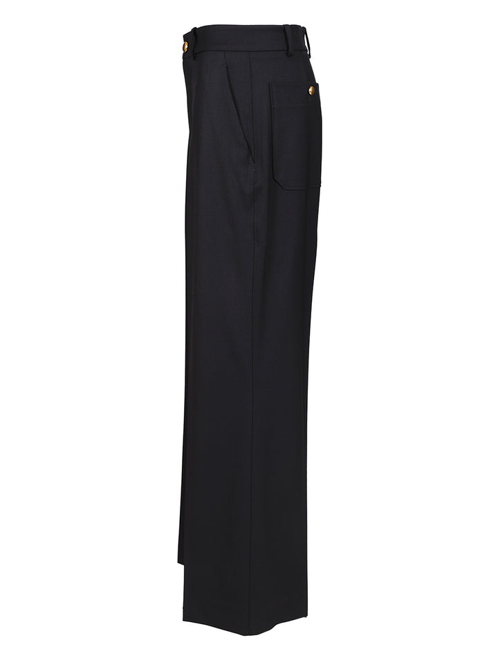 P.A.R.O.S.H. Wide-Leg Trousers - Blue | e06579dfb6ae2887805cf38501efa747bee2dcfc