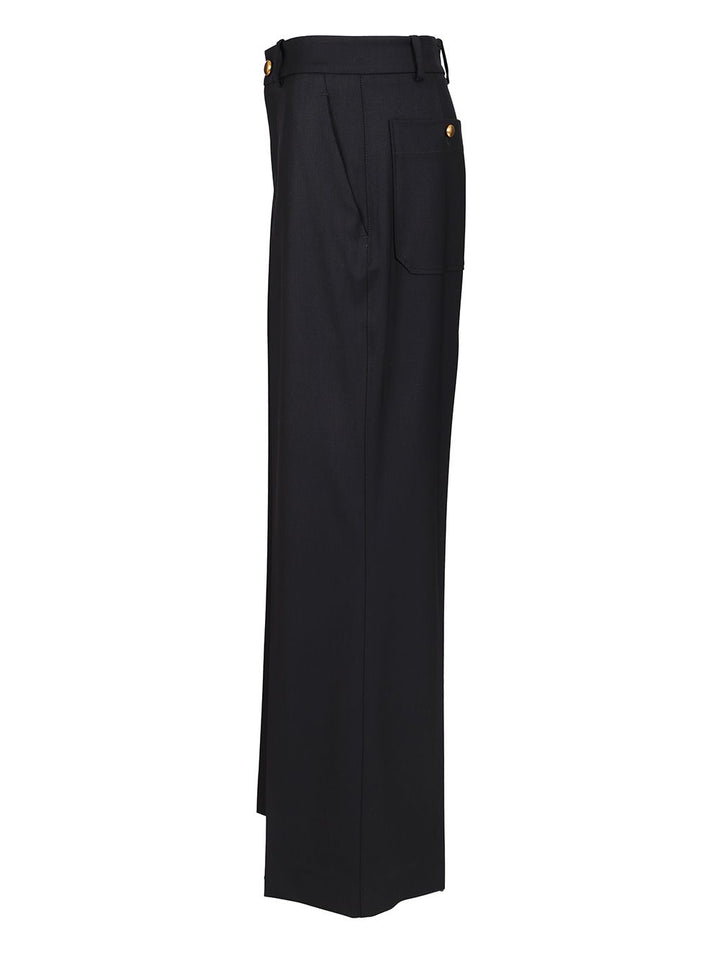 P.A.R.O.S.H. Wide-Leg Trousers - Blue | aa62e0f953e046dd8324f72cb9d479a28fc25f89