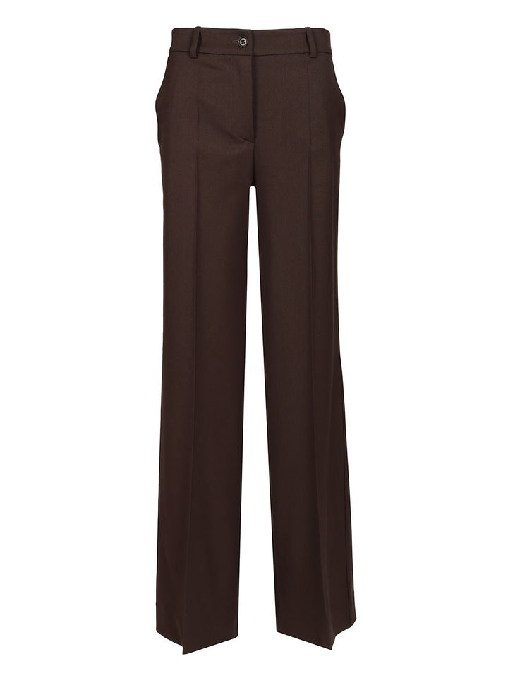 P.A.R.O.S.H. Palazzo Trousers - Brown | 9b37dc9aeb892fb1e6b4751b681afc14f0590567