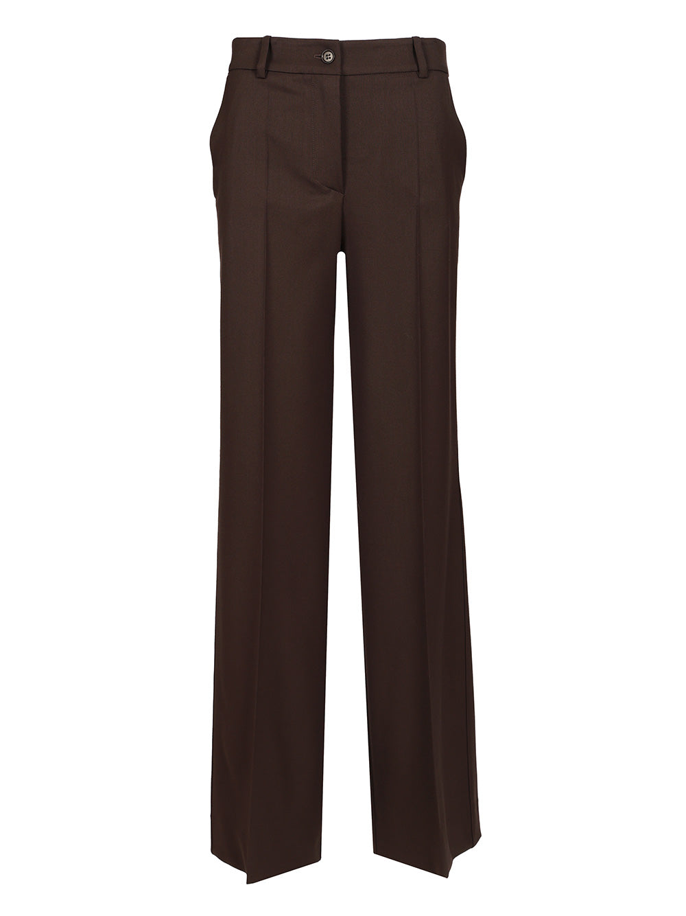 P.A.R.O.S.H. Palazzo Trousers - Brown | 438d77f8c48eb5e46d8e77058284c34c3c1625df