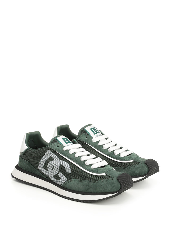 Dolce & Gabbana Dg Cushion Sneakers - Green | ecda07ae4aacae0b6c0fe26a058748193fb77b06