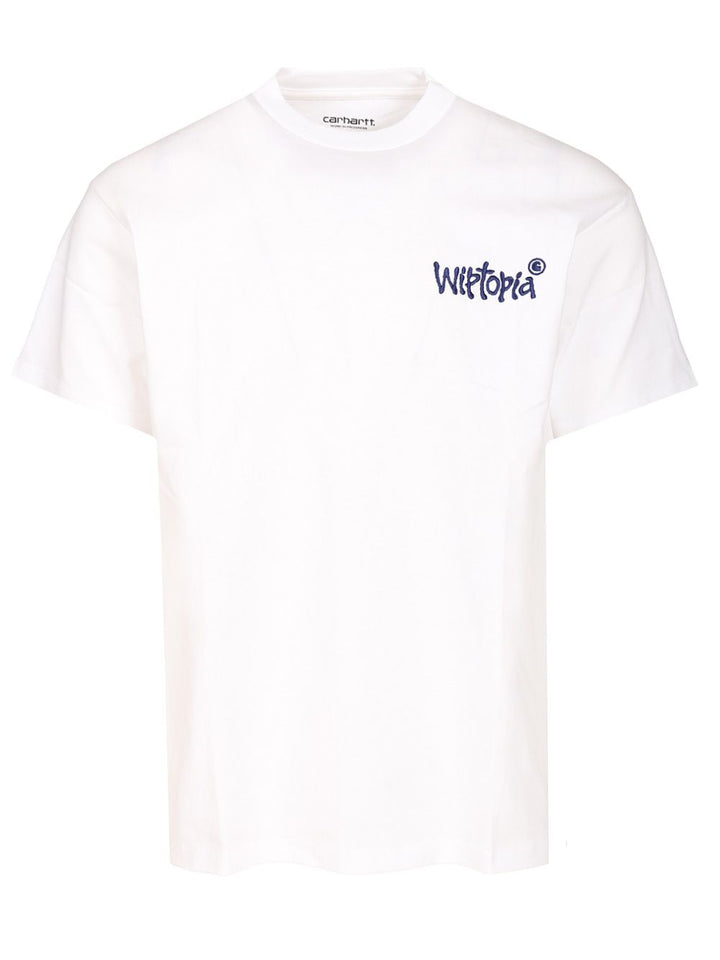 Carhartt Wip Wiptopia Script T-Shirt - White | 451eaf647209951b67ae485f7220ef1e7a316bcc