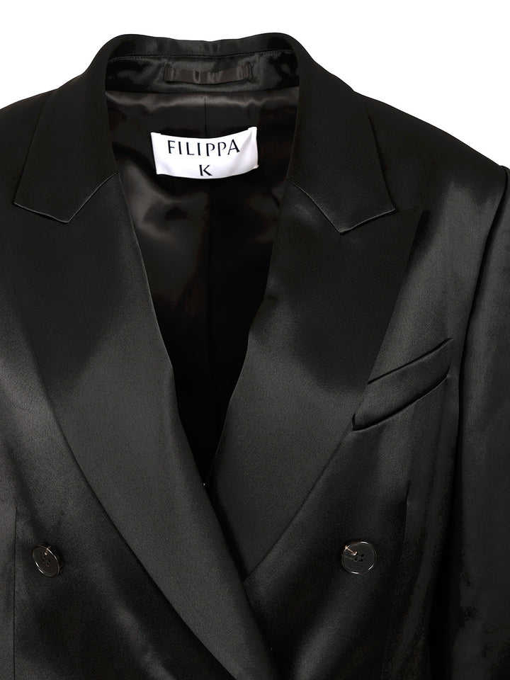 Filippa K Double-Breasted Blazer Jackets - Black | ff149374a8f374e605f229577adb1a53fd9054e5