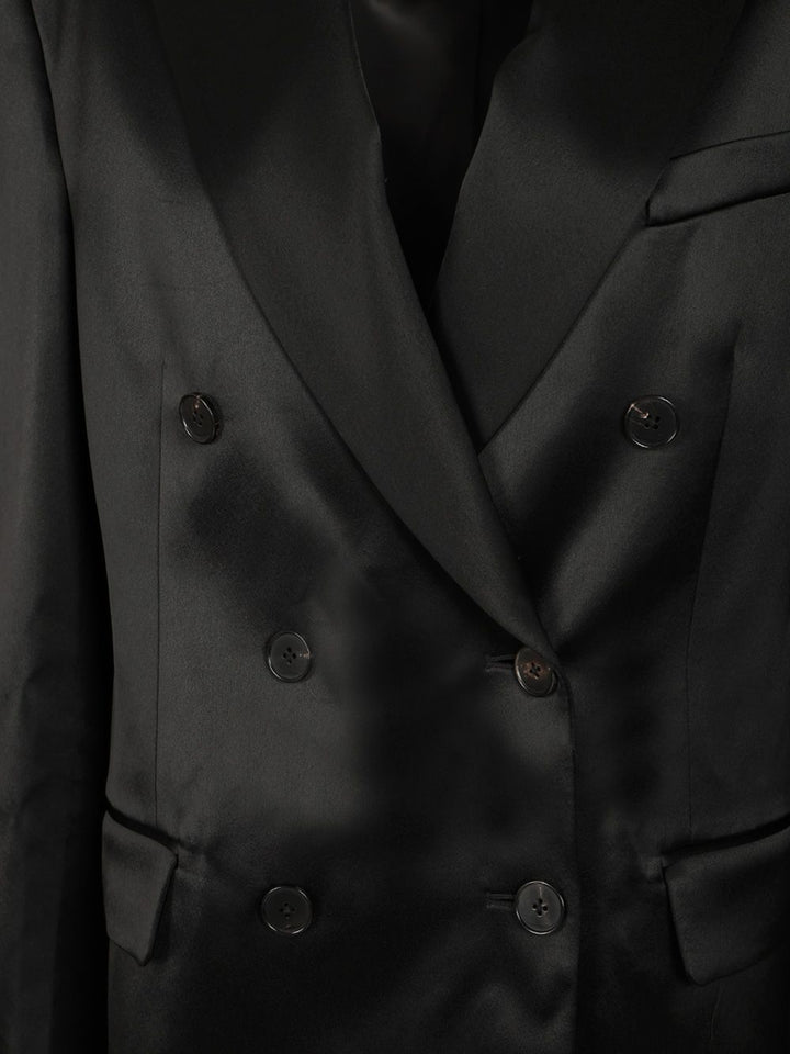 Filippa K Double-Breasted Blazer Jackets - Black | ea0d68bb18ef4610b7c2c25cfc985d2a91c7e624