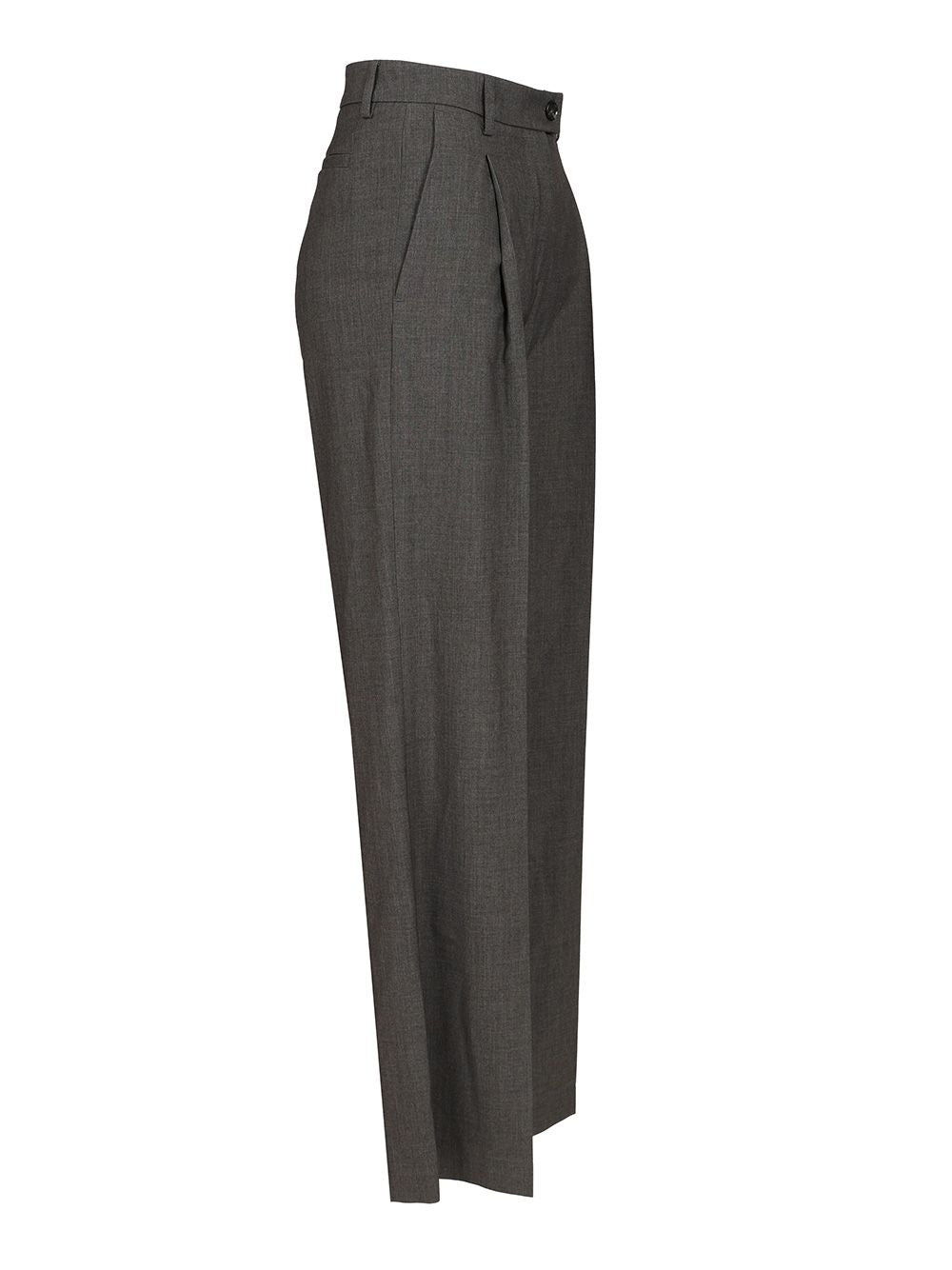 Al Duca D'Aosta High-Waisted Trousers - Grey | 13de4fa0a3f1c0cf79bbf8eda70443560ec86e6a