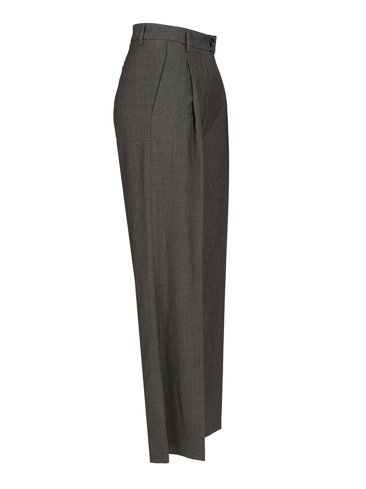 Al Duca D'Aosta High-Waisted Trousers - Grey | 13de4fa0a3f1c0cf79bbf8eda70443560ec86e6a