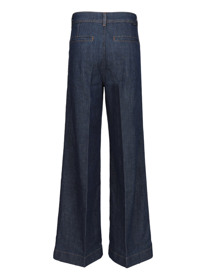 7 For All Mankind Pleated Trouser Jeans - Blue | 1c09fe518d3b0c5a464476301789d7032409fdaa