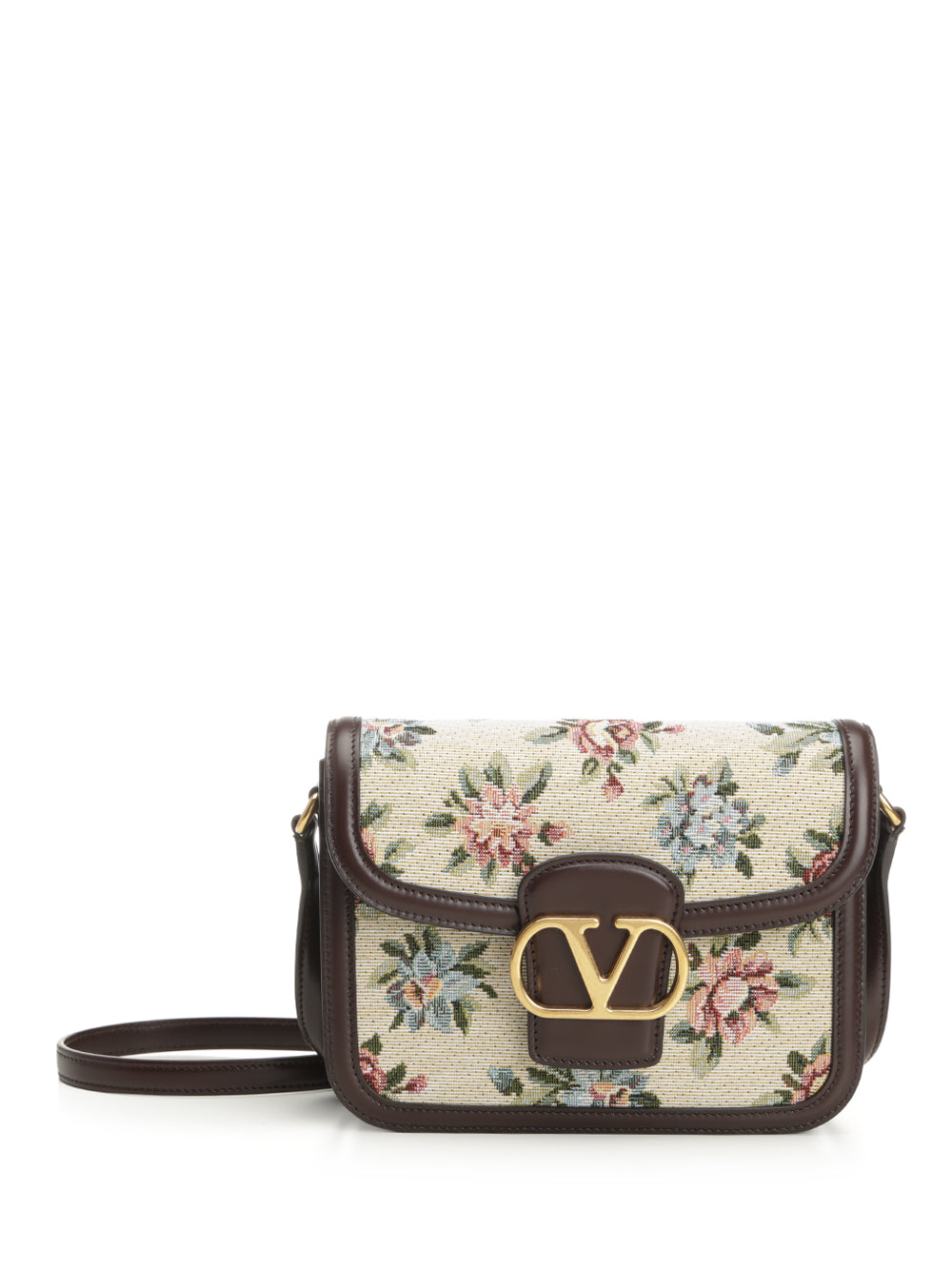 Valentino Garavani 9to5 Shoulder Bag In Jacquard Fabric With Papier Floral Shoulder Bags - Multicolor | 5c7e7665511d84bcffe57c27d6a2e930d60c6482