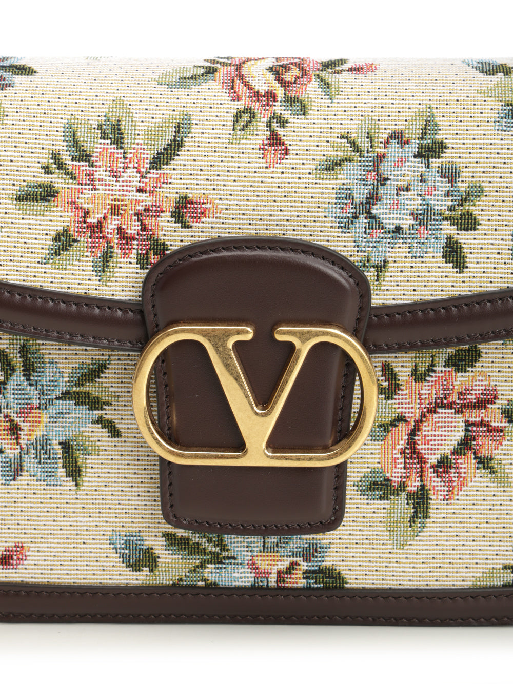 Valentino Garavani 9to5 Shoulder Bag In Jacquard Fabric With Papier Floral Shoulder Bags - Multicolor | e17ee15dc8660725fdcc83fcda94326d6bacecb5