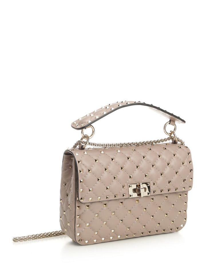 Valentino Garavani Rockstud Spike Shoulder Bags - Beige | 5fc596e75d1fbfd459ededea6fb780a794f3b642