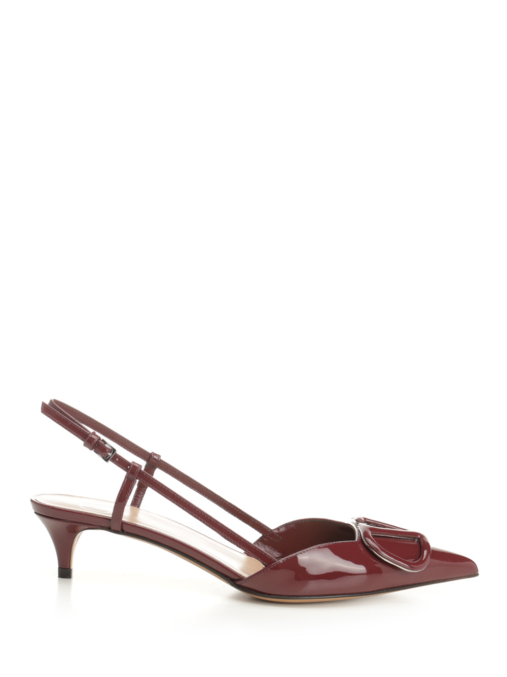 Valentino Garavani Patent Leather Vlogo Slingback Pumps - Bordeaux | 409bf709fbac6abd00c23bebb88a90d2b174f318