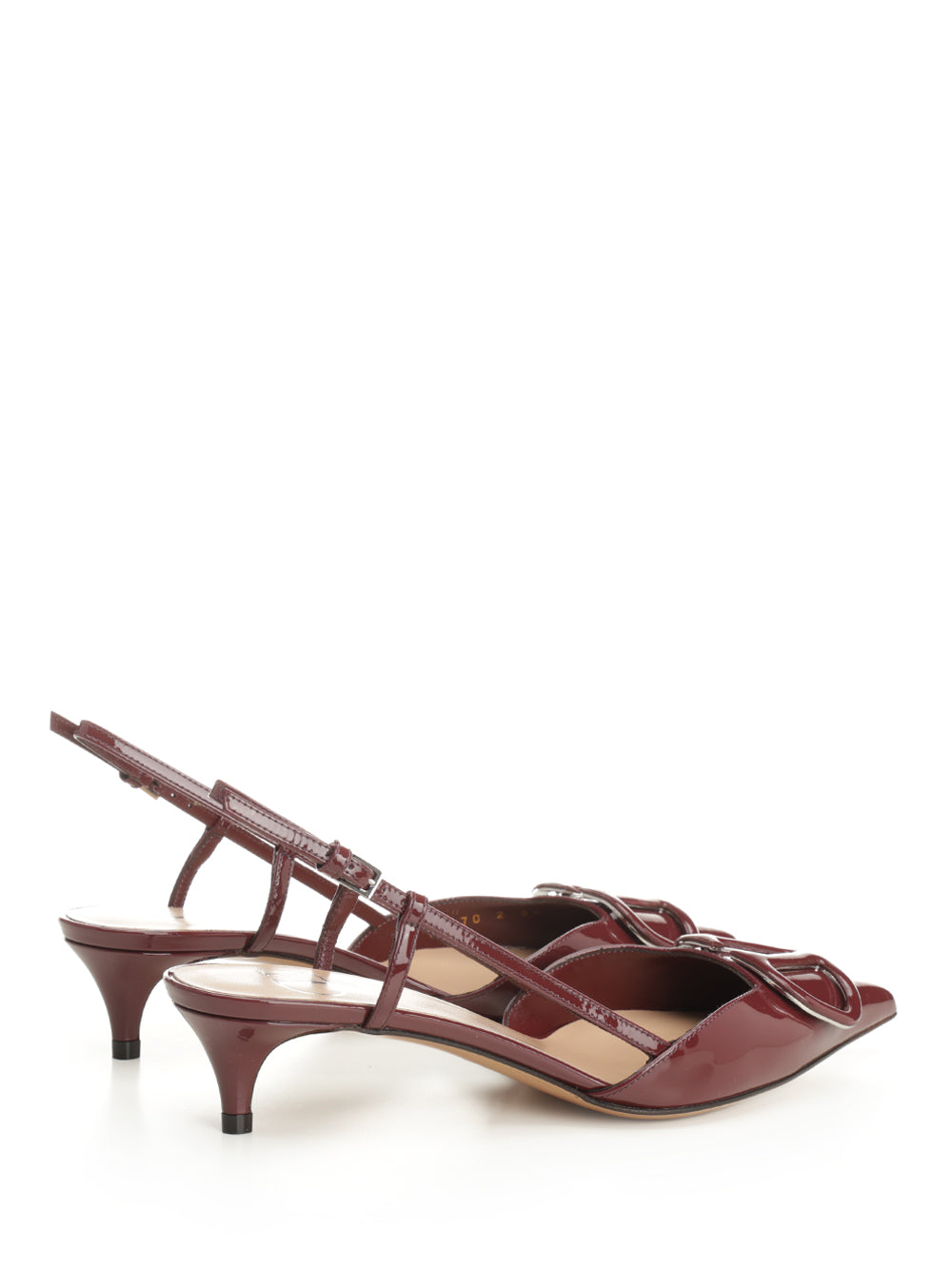 Valentino Garavani Patent Leather Vlogo Slingback Pumps - Bordeaux | f24dc94e048d2f0570ed0ea166f3070cd21f0024