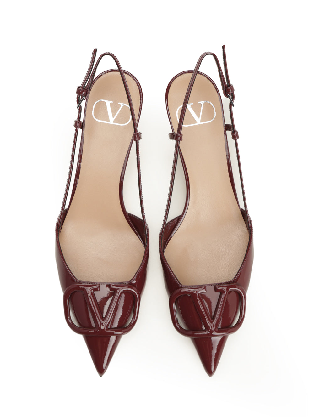 Valentino Garavani Patent Leather Vlogo Slingback Pumps - Bordeaux | e6ea66a9bce100906942623f9c6f1f03ec127f0e