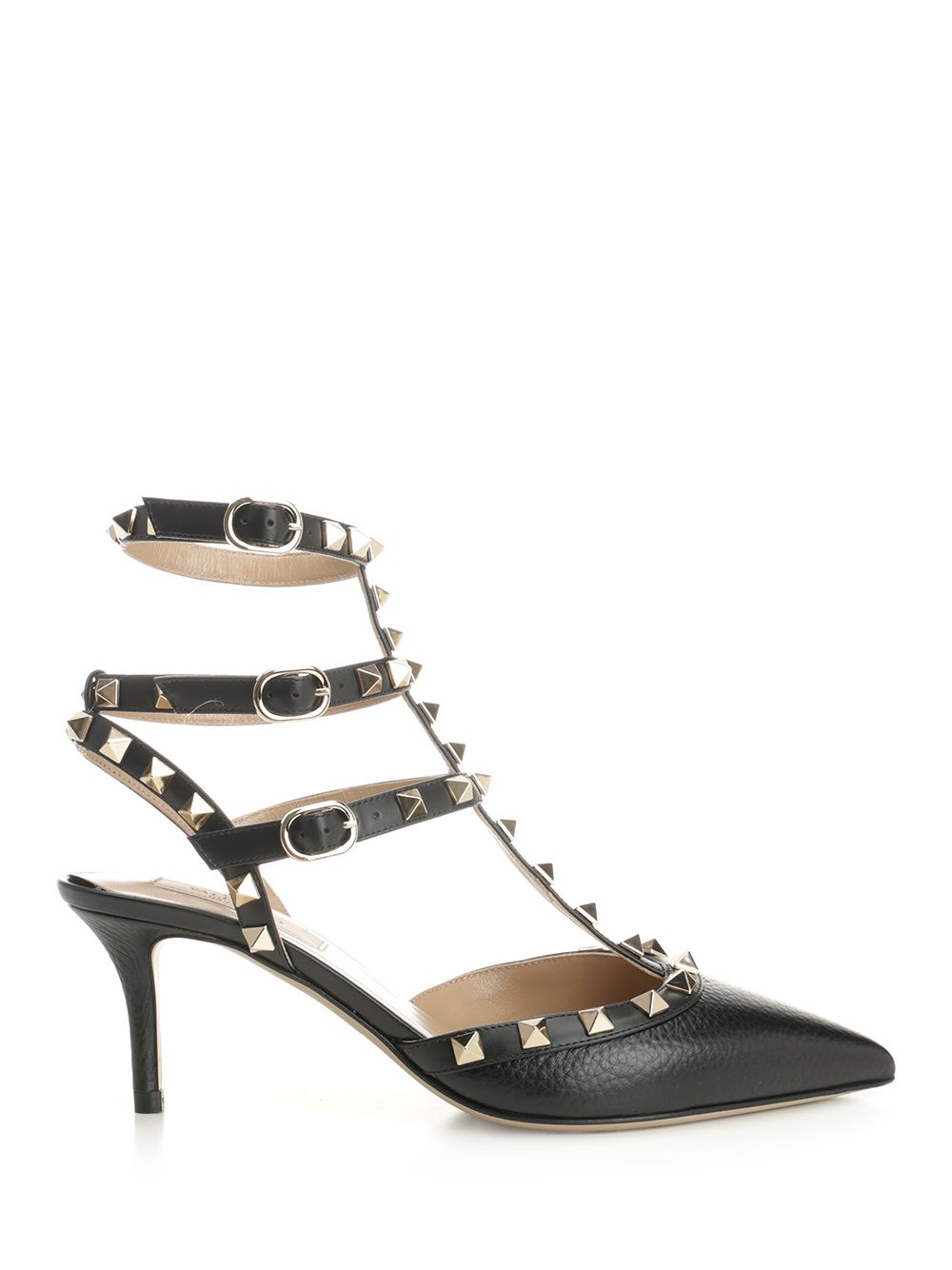 Valentino Garavani Rockstud  With Straps Pumps - Black | 35ab472d4efd034a78e0eb6f632cfbc2a9af1549