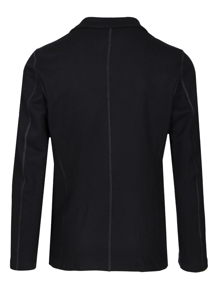 Giorgio Armani Blazer In Cashmere Knitwear - Blue | e556e864658058748f763a9d6834d96ed35508f6