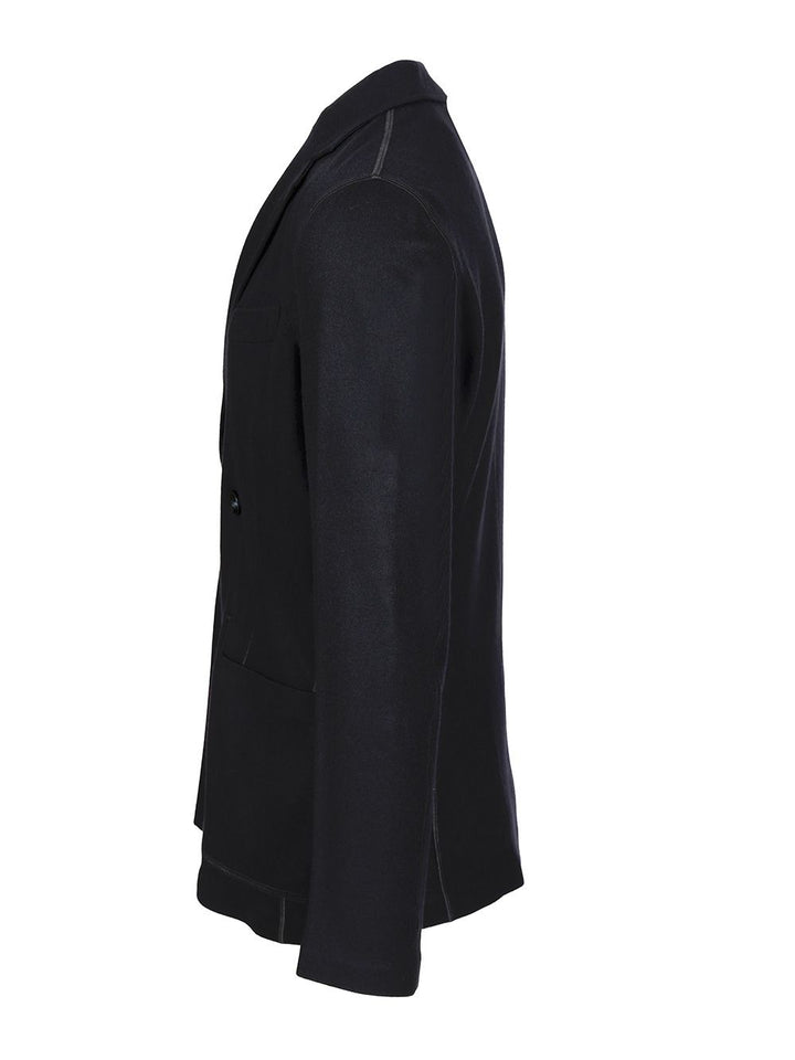 Giorgio Armani Blazer In Cashmere Knitwear - Blue | 8b5dafe54264c0c71454350ec63fbfd3c42b4092