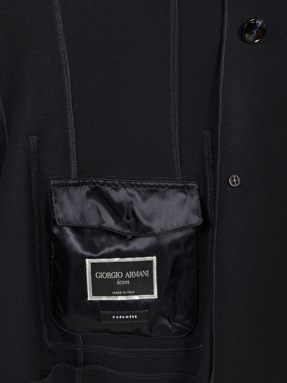 Giorgio Armani Blazer In Cashmere Knitwear - Blue | dd30fcfb5d5a5a2f20be6ee3525cbb67be5798f0
