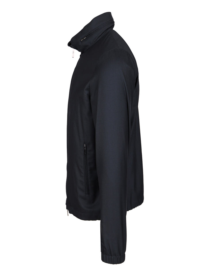 Giorgio Armani Icon Blouson In Cashmere And Silk Jackets - Grey | 334dbb883e6aec0db07aa81969f84982cca24901